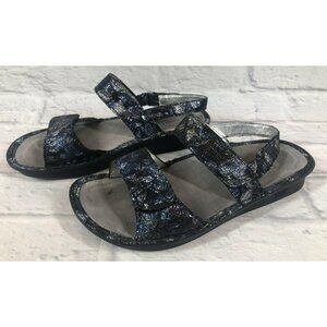 Alegria Verona VER-518 Quarry Crackle Leather Sandals Womens 38 / 8-8.5 (4f5)